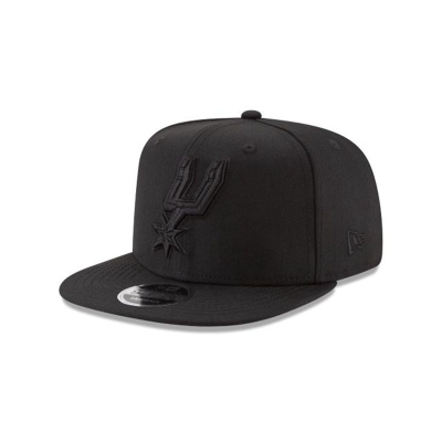 San Antonio Spurs Gorra | New Era NBA Black On Black High Crown 9fifty Snapback Cap Mexico - Negros